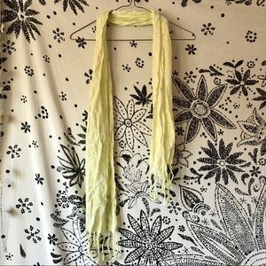 Lightweight straight floral fringe scarf